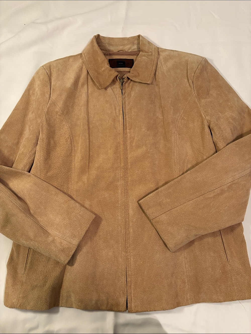 Siena Tan Suede Leather Coat Size XXL